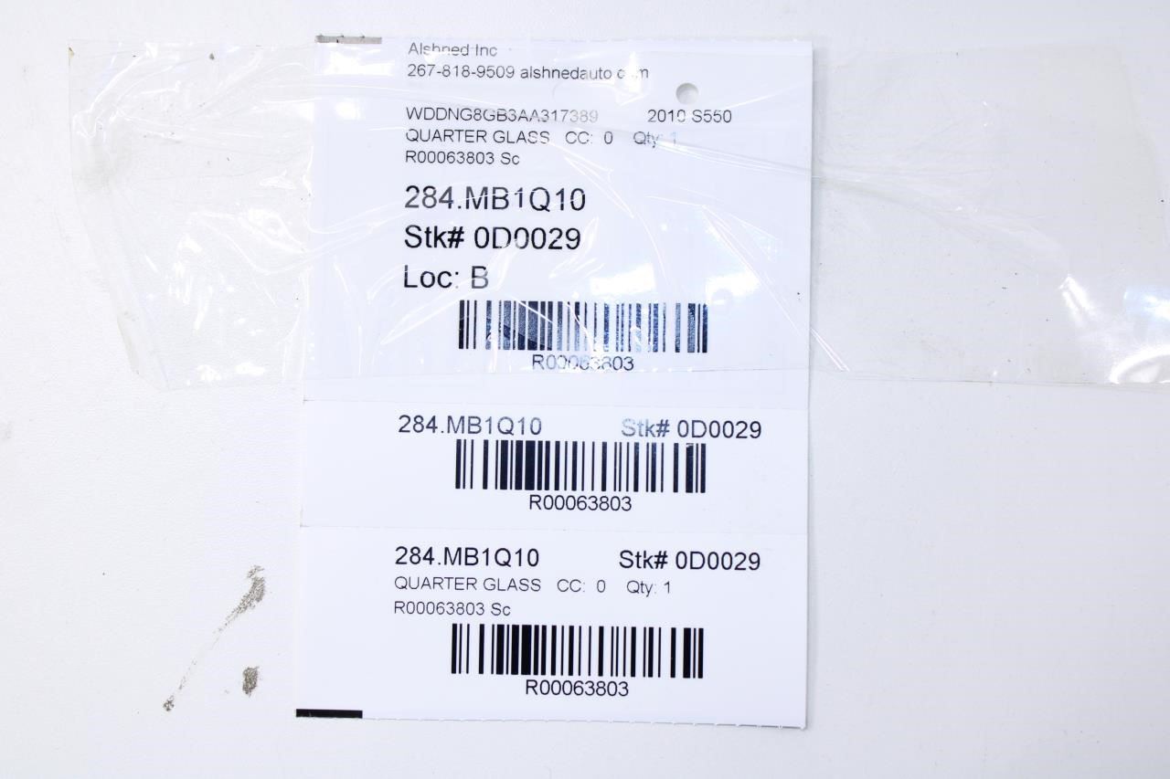 2007-2013 Mercedes-Benz S550 Rear Left Door Quarter Window Glass 221-730-23-20 - Alshned Auto Parts