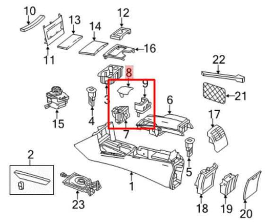 10-13 Mercedes-Benz E350 Sport 4Matic Center Console Armrest Catch Latch Button - Alshned Auto Parts