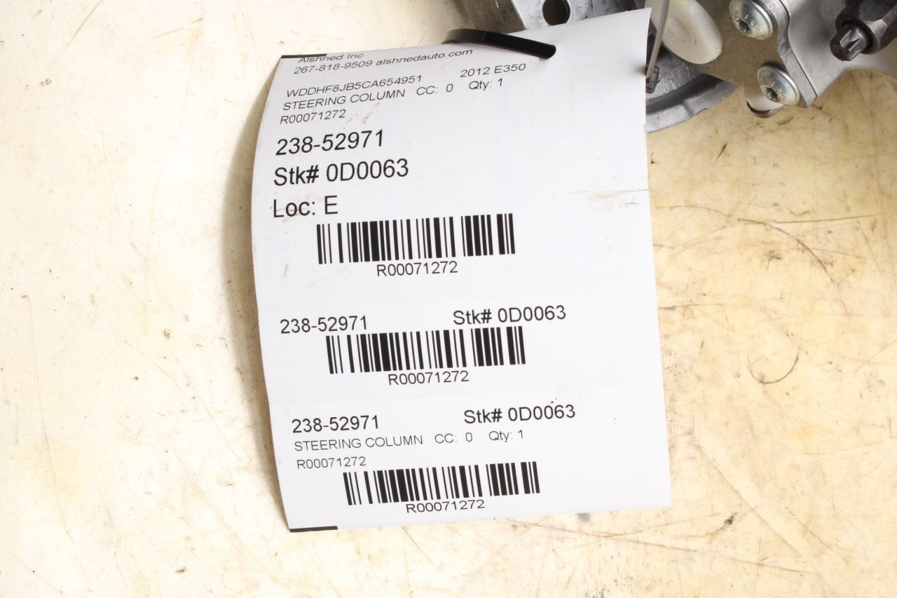 2010-2013 Mercedes-Benz E350 Sport 4Matic 3.5L AWD Power Steering Column Assy - Alshned Auto Parts