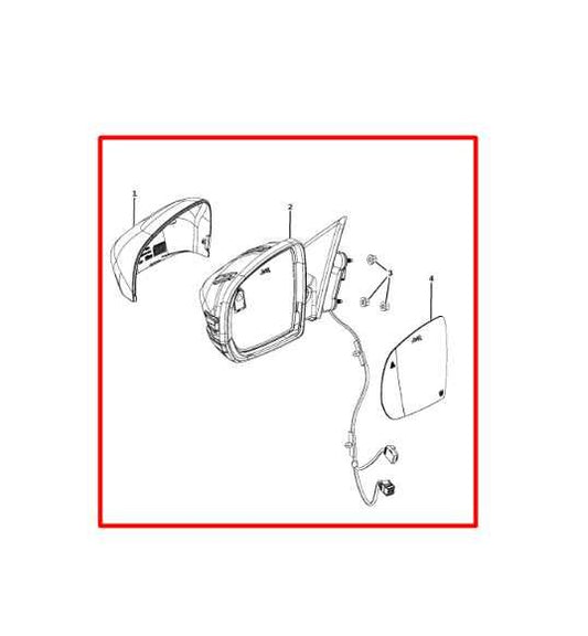 2018-2023 Jeep Compass Latitude Driver Left Side Rear View Mirror 68365137AA OEM - Alshned Auto Parts