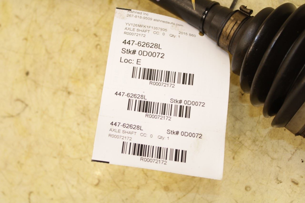 2015-2018 Volvo S60 T5 Premier FWD Front Left CV Axle Drive Half Shaft 31325108 - Alshned Auto Parts