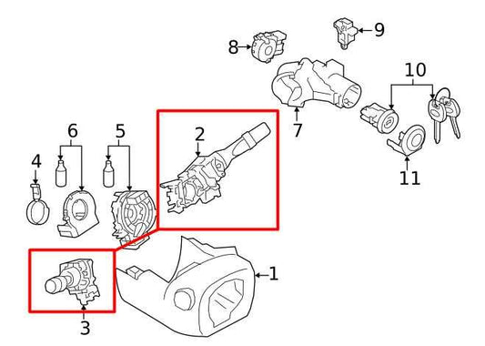 2020-25 Subaru Legacy Steering Column Light Turn Signal Wiper Switch 83115AL07A - Alshned Auto Parts