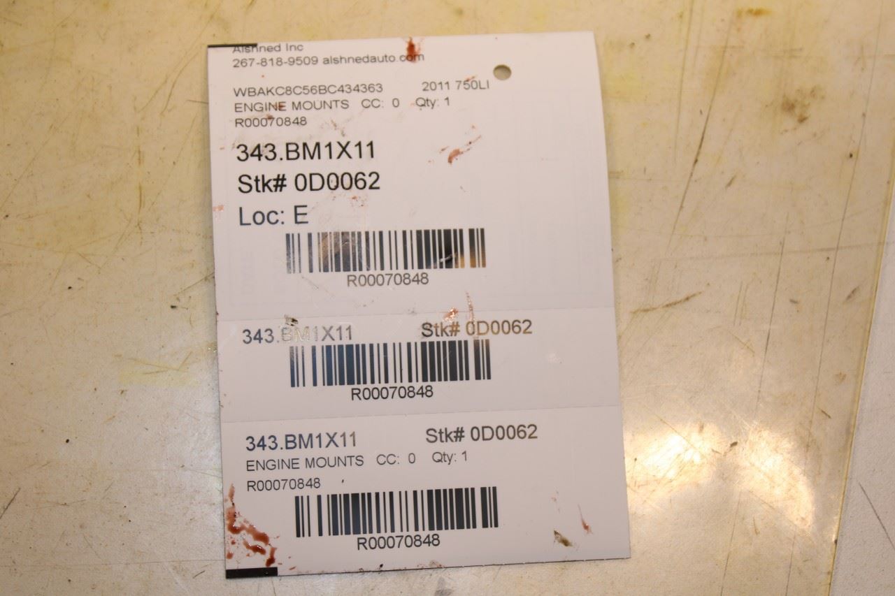 2010-15 BMW 750Li xDrive 4.4L AWD Front RH and LH Engine Support Mount Insulator - Alshned Auto Parts