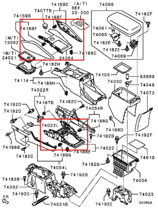 18-25 Mitsubishi Outlander Sport SE 2.0L Console Bracket and Shifter Trim *ReaD* - Alshned Auto Parts