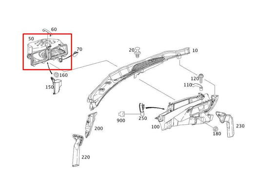 07-16 Mercedes-Benz E350 4Matic 3.5L AWD Air Intake Cleaner Ventilation Housing - Alshned Auto Parts