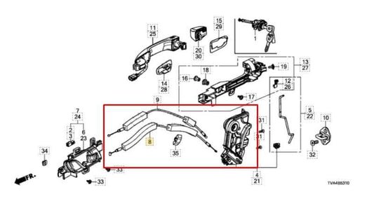 2018-2024 Honda Accord Front Right Side Door Lock Latch Actuator 72110-TVA-A01 - Alshned Auto Parts