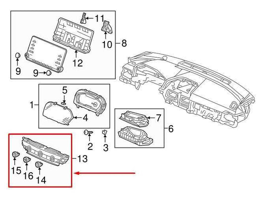 2018-2022 Honda Accord AC Heater Temperature Climate Control 79610-TVA-A51ZA OEM - Alshned Auto Parts