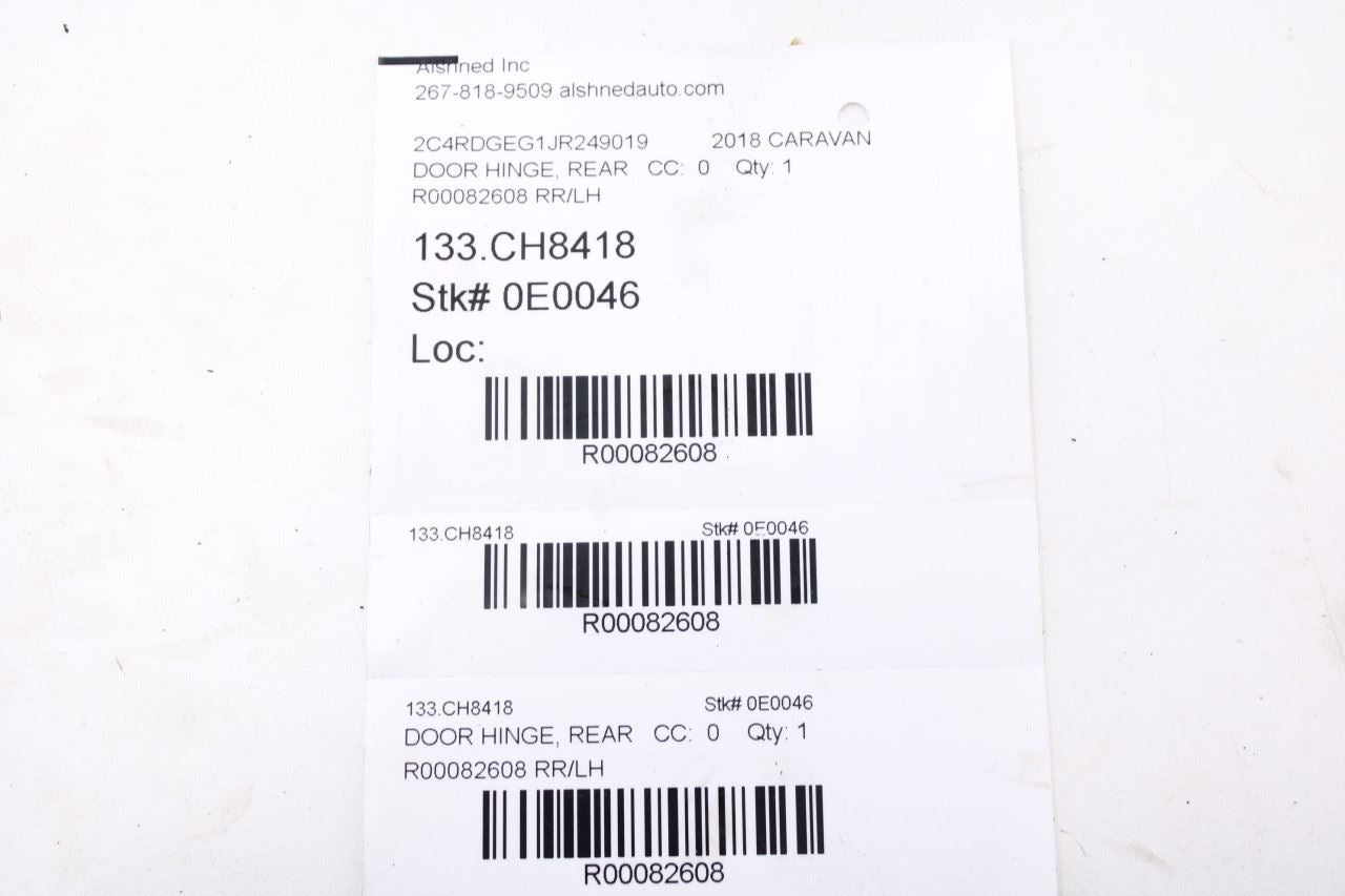 2011-2020 Dodge Grand Caravan GT Rear Left Driver Side Sliding Door Hinge Set23