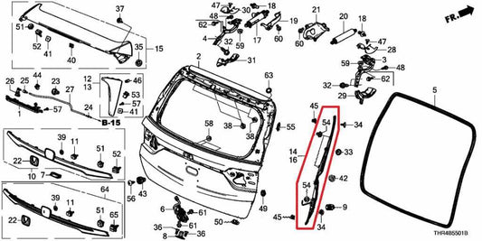 18-26 Honda Odyssey Touring Rear Right Liftgate Anti Pinch Sensor 74934-THR-A01 - Alshned Auto Parts