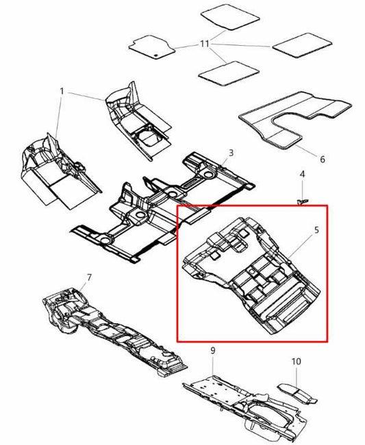 2012-21 Dodge Durango SXT 3.6L Rear 3rd Row Cargo Floor Carpet Liner 1GY84DX9AF - Alshned Auto Parts