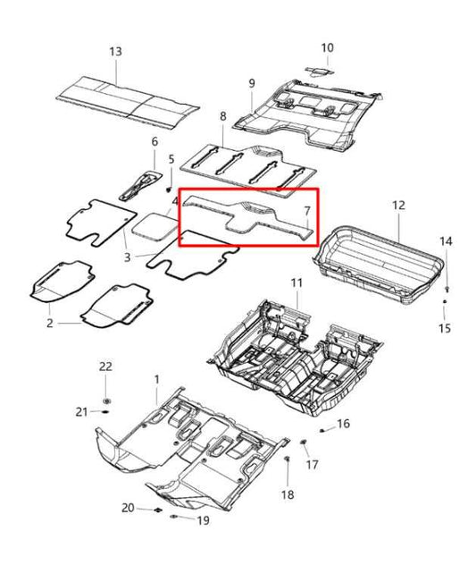 17-20 Chrysler Pacifica Limited 3.6L Rear Load Cargo Tray Floor Trim Cover Panel - Alshned Auto Parts