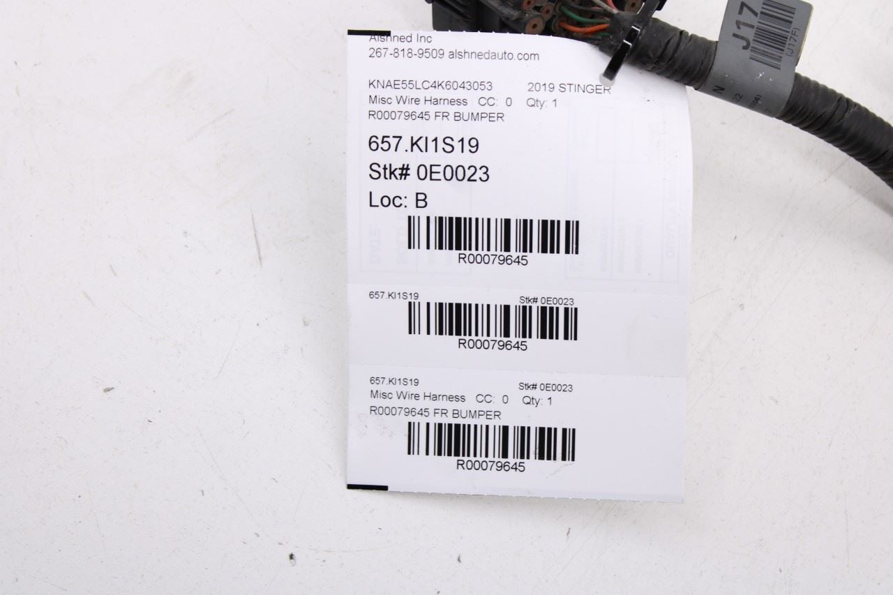 2018-2021 Kia Stinger GT2 AWD Front Bumper FEM Front End Module Wire Harness - Alshned Auto Parts