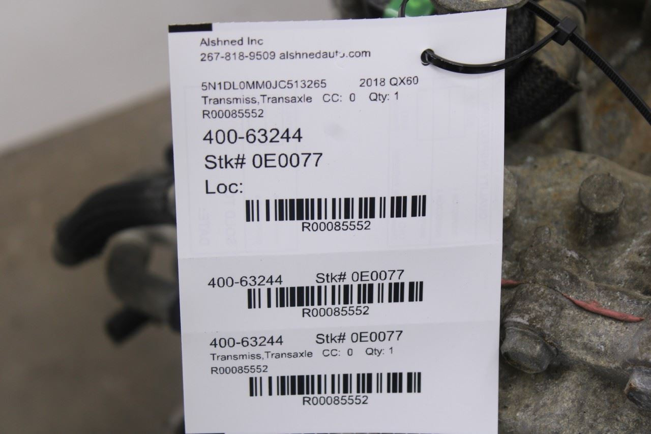 17-19 Infiniti QX60 Nissan Pathfinder 3.5L 6 cyl AWD CVT Auto Transmission 102K18
