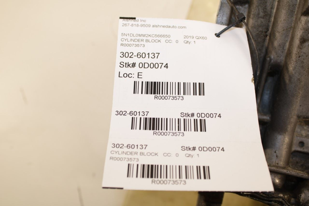 17-24 Infiniti QX60 Pure 3.5L 6 Cylinder Engine Cylinder Block 118K 11000-6KA0A - Alshned Auto Parts