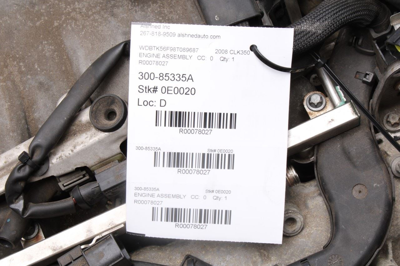 2006-2009 Mercedes-Benz CLK 350 3.5L Engine Motor 209 Type 84K 2720102900 OEM - Alshned Auto Parts