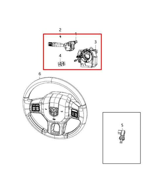 2011-2024 Ram 1500 Classic Steering Column Light Turn Signal Wiper Switch *ReaD* - Alshned Auto Parts
