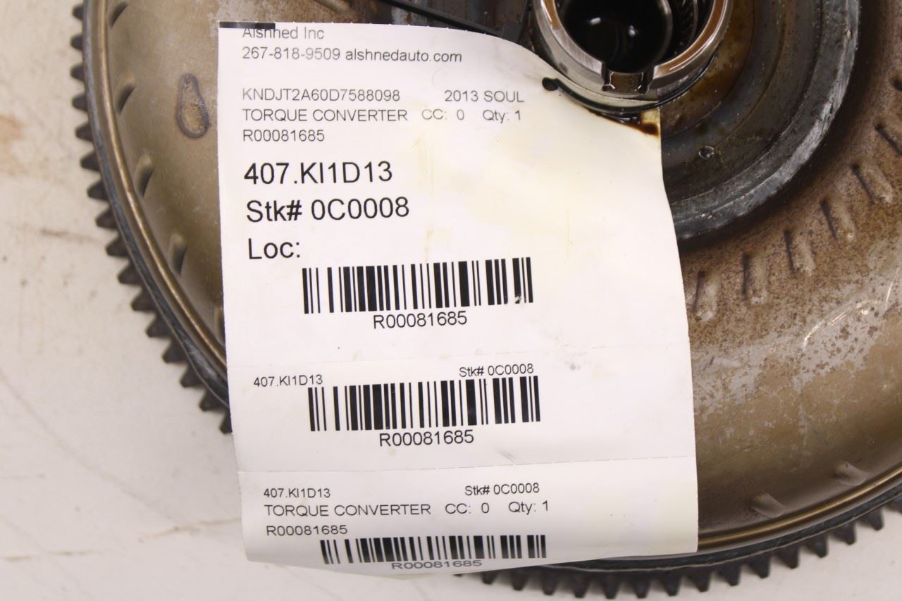 2012-2013 Kia Soul+ 2.0L FWD Transmission Torque Converter 451003BHE0 OEM9