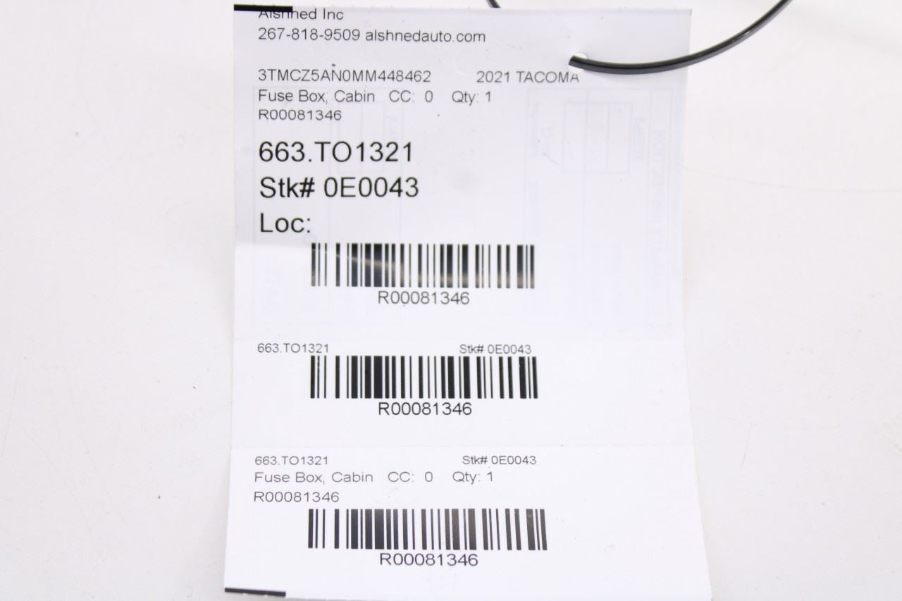 19-2023 Toyota Tacoma SR5 3.5L Multiplex Network Body Control Module 89221-04070 - Alshned Auto Parts
