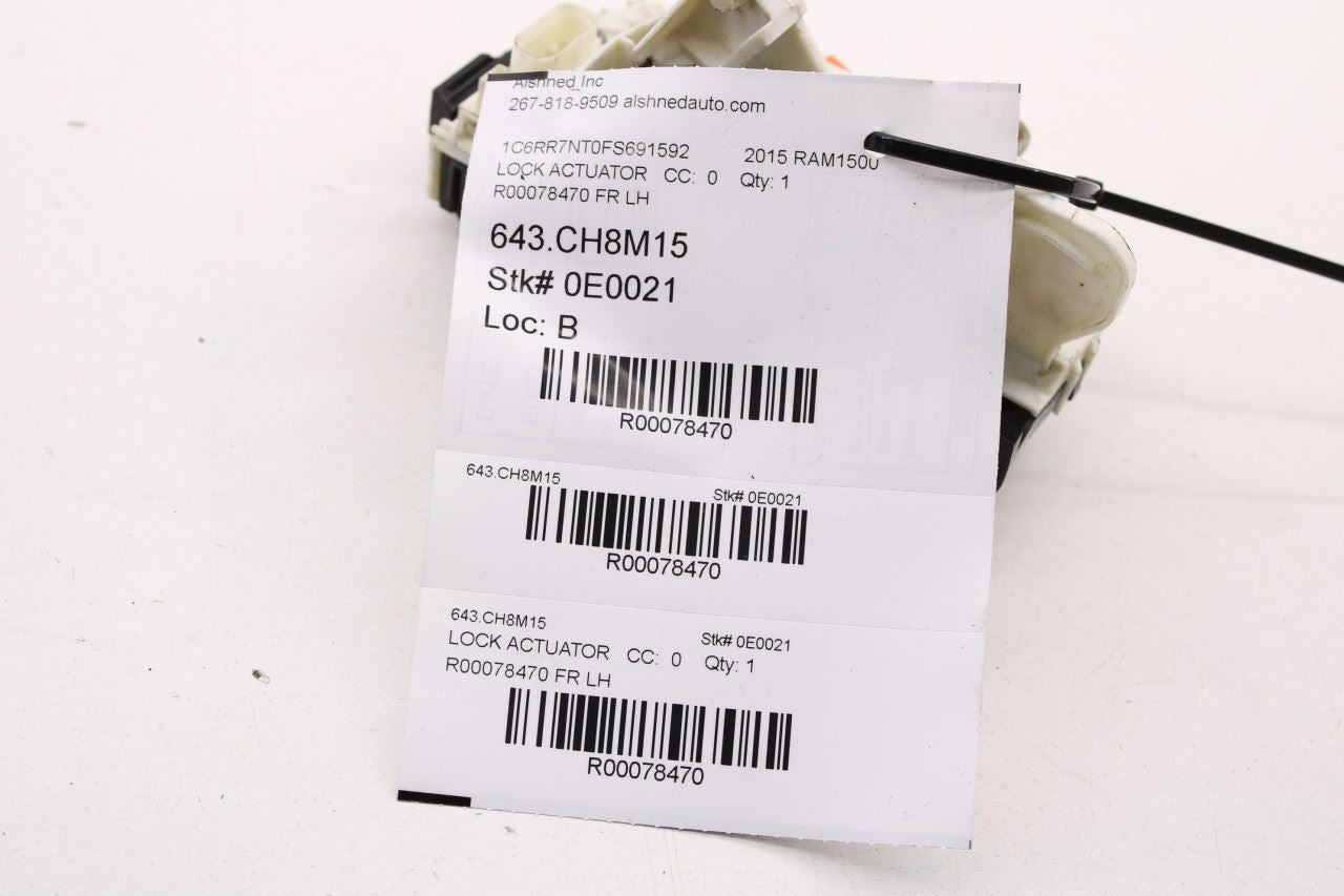 12-2018 RAM 1500 Laramie Front Left Side Door Lock Latch Actuator 4589417AH OEM - Alshned Auto Parts