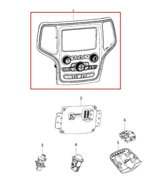 18 Jeep Grand Cherokee Limited Dash Audio AC Heater Temperature Climate Control - Alshned Auto Parts