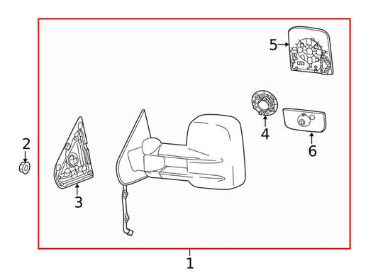 14-18 Chevrolet Silverado 1500 Work Truck 2WT Left Rear View Mirror AfterMarket - Alshned Auto Parts