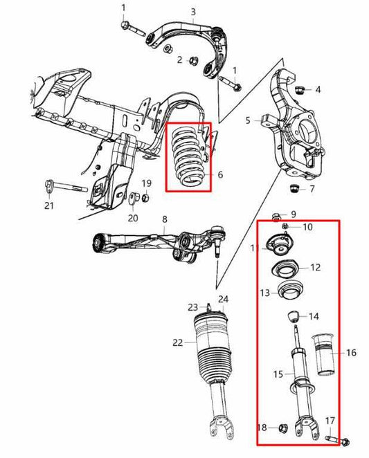 2013-2020 Ram 1500 Big Horn 4WD Front Suspension Right Side Shock Strut Absorber - Alshned Auto Parts