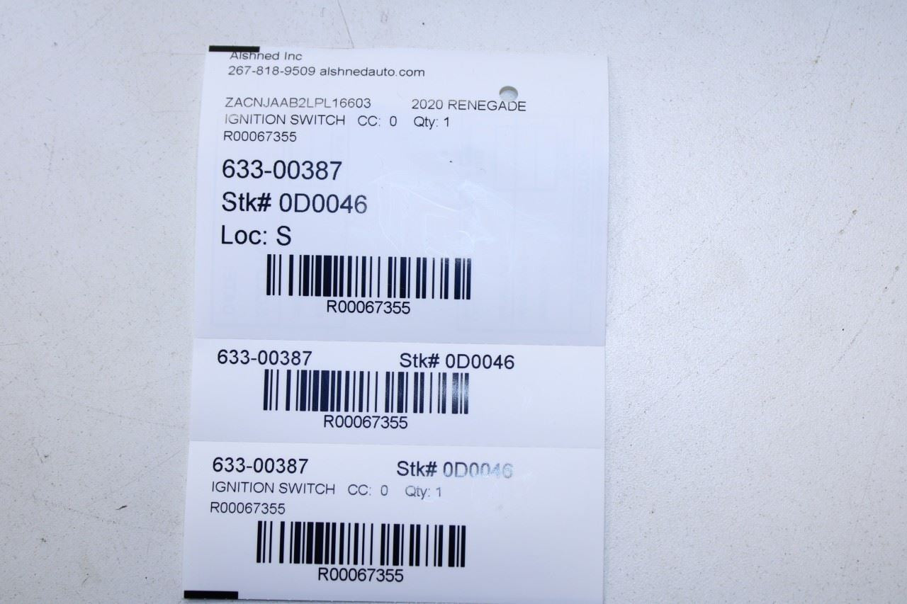 2015-2022 Jeep Renegade Sport 2.4L FWD Engine Start Stop Ignition Switch Button - Alshned Auto Parts
