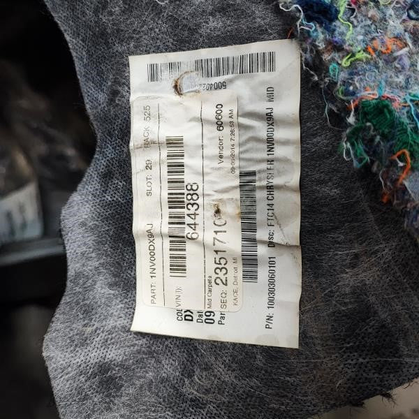 2011-2021 Jeep Grand Cherokee Rear Interior Floor Carpet 1NV00DX9AJ OEM - Alshned Auto Parts