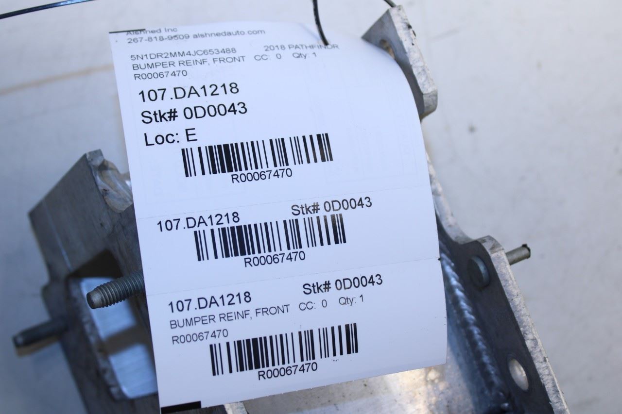 13-20 Nissan Pathfinder SV Front Right Bumper Reinforcement Impact Stay Bracket - Alshned Auto Parts