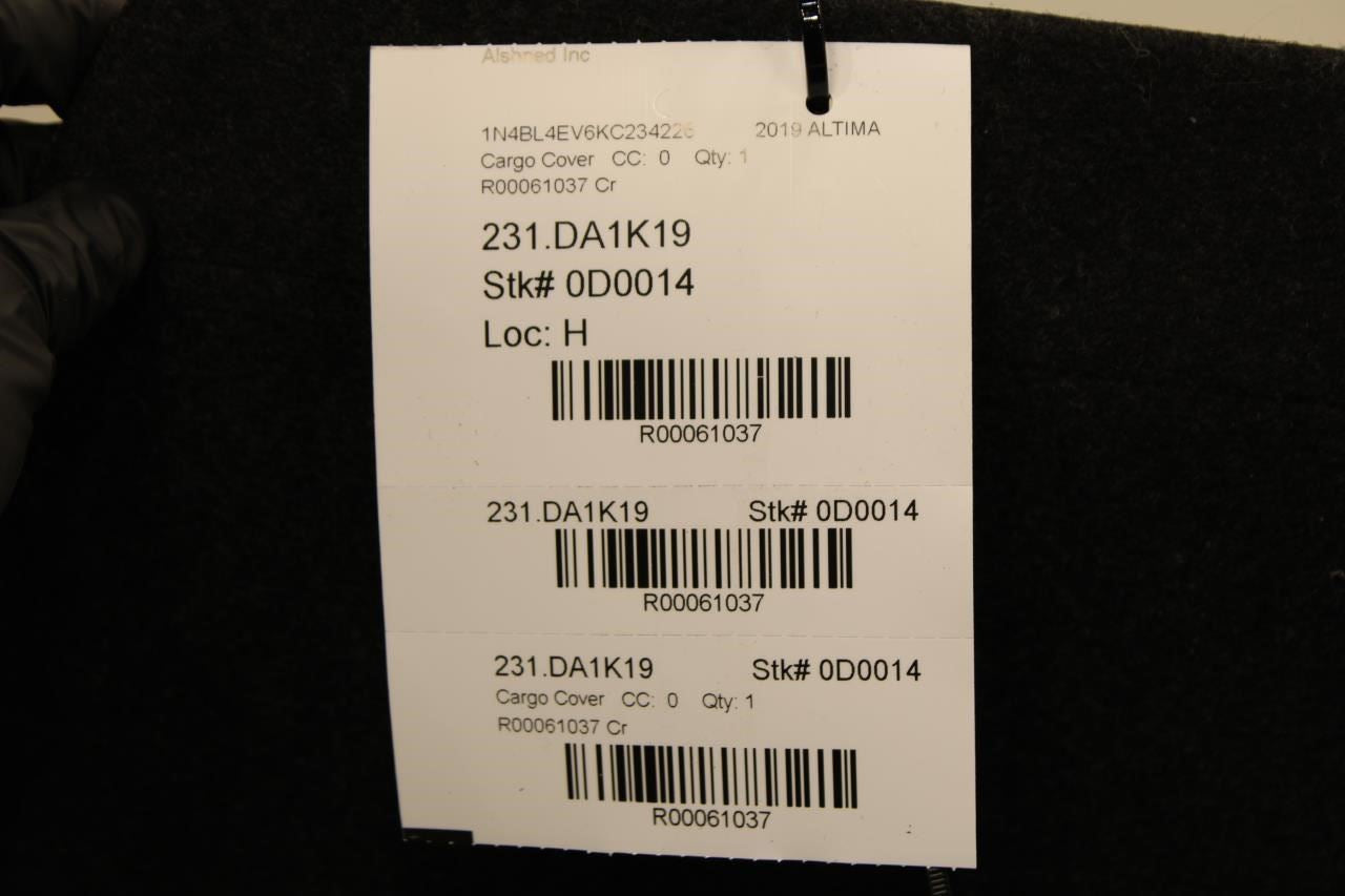 19-24 Nissan Altima SL Rear Cargo Luggage Floor Carpet Cover 84902-6CA0A *ReaD* - Alshned Auto Parts