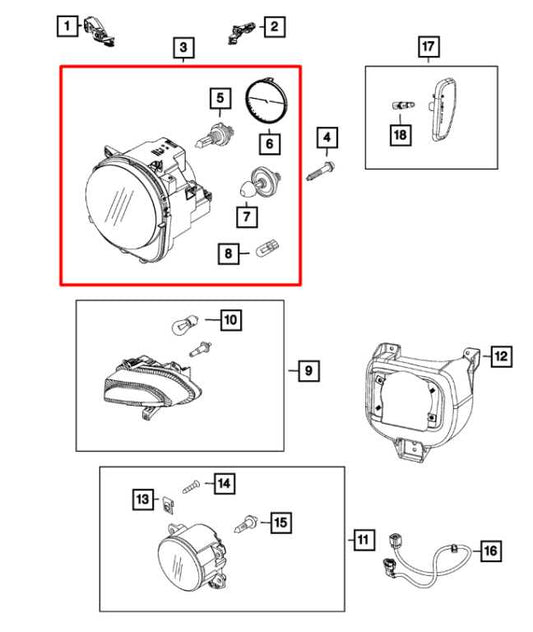 19-22 Jeep Renegade Sport 2.4L Front Passenger Right Side Headlight Lamp *ReaD* - Alshned Auto Parts