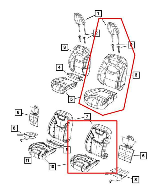 2015-23 Jeep Cherokee 75th Anniversary 3.2L Front Driver Left Side Seat Complete - Alshned Auto Parts