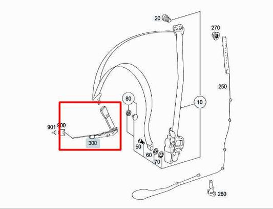 2007-13 Mercedes-Benz S550 Front RH Side Seat Belt Buckle 221-860-18-69-9051 OEM - Alshned Auto Parts