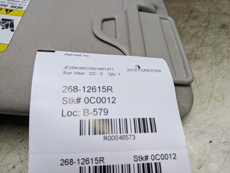 19-2021 Subaru Forester FR RH Sun Visor w/ Illuminated Mirror 92011SJ040ME *ReaD* - Alshned Auto Parts
