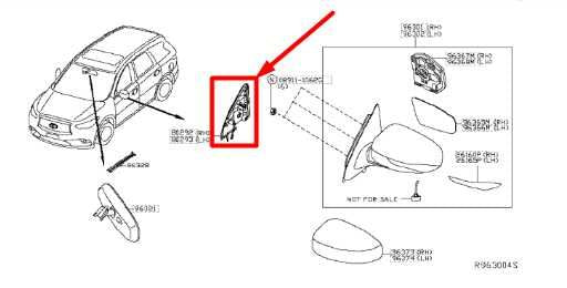 2014-2020 Infiniti QX60 Left Side View Mirror Inner Corner Cover 80293-3JA0A OEM - Alshned Auto Parts