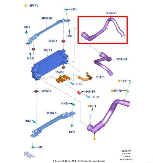 15-20 Ford F150 Super Cab Lariat 2.7L Upper Right Side Intercooler Air Duct Hose - Alshned Auto Parts