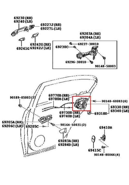2013-2020 Lexus GS350 Rear Left Driver Side Door Lock Latch Actuator 69060-33120 - Alshned Auto Parts