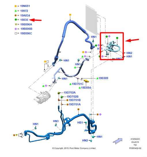 2020-2025 Ford Explorer 3.3L AC Air Conditioner Hose Line L1MH-19F667-AB OEM - Alshned Auto Parts