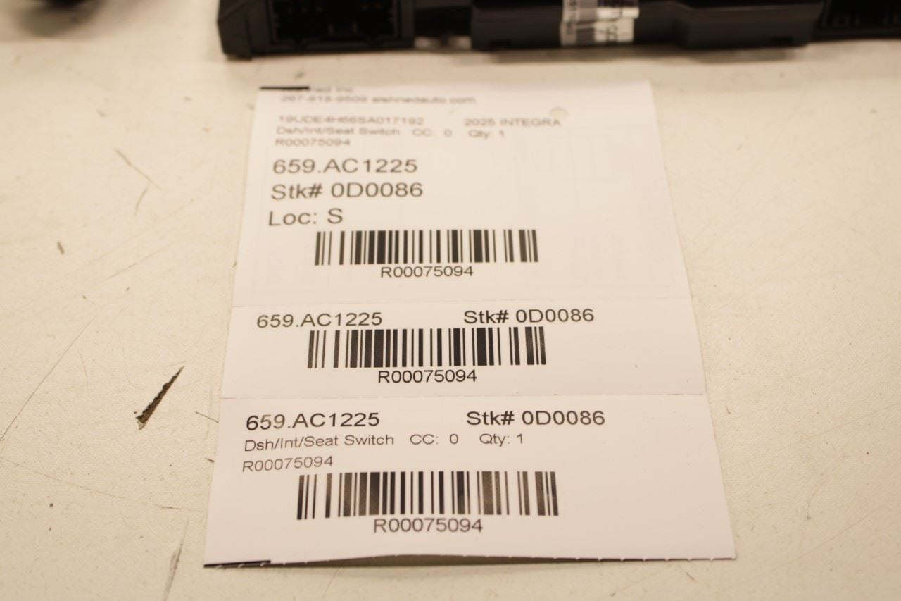 23-26 Acura Integra A-Spec Front Left Power Seat Adjustment Switch 81654-3S5-A21 - Alshned Auto Parts