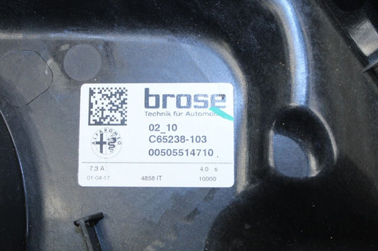 17-2019 Alfa Romeo Giulia Ti FR RH Door Window Regulator w/ Carrier 00505514710 - Alshned Auto Parts