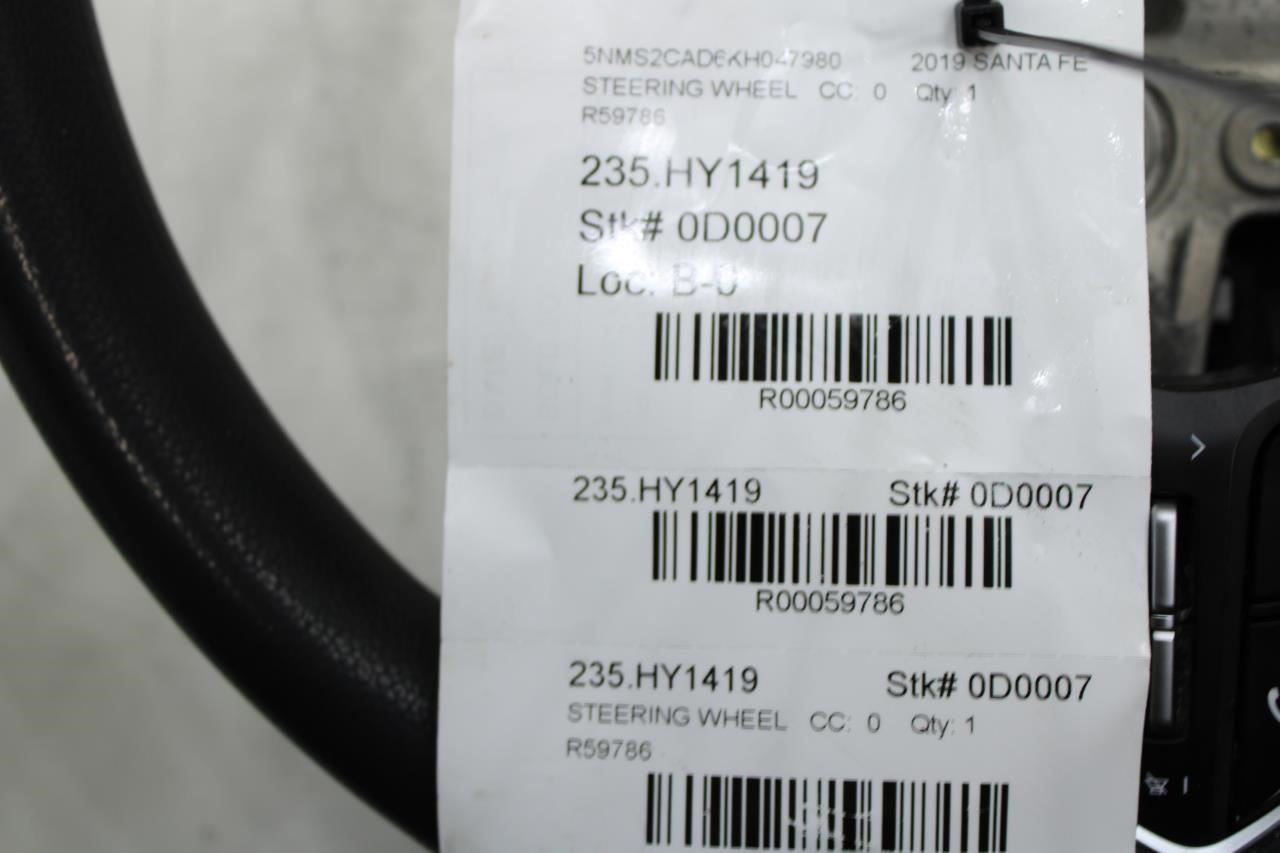 2019-20 Hyundai Santa Fe 2.4L Steering Wheel w/ Control Buttons 56113-S1000 OEM - Alshned Auto Parts