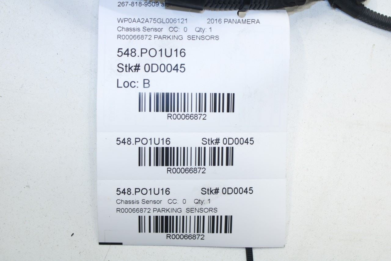 2010-16 Porsche Panamera Rear Bumper Wire Harness w/ Park Sensors 970-612-805-00 - Alshned Auto Parts