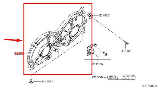 14-19 Infiniti QX60 3.5L Dual Radiator Cooling Fan Motor Assy 21483-3JA0A *ReaD* - Alshned Auto Parts