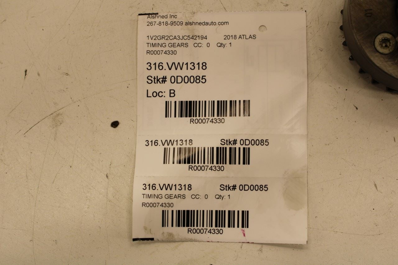 2018-2023 Volkswagen Atlas S 3.6L Engine Intake Timing Camshaft Gear Sprocket - Alshned Auto Parts