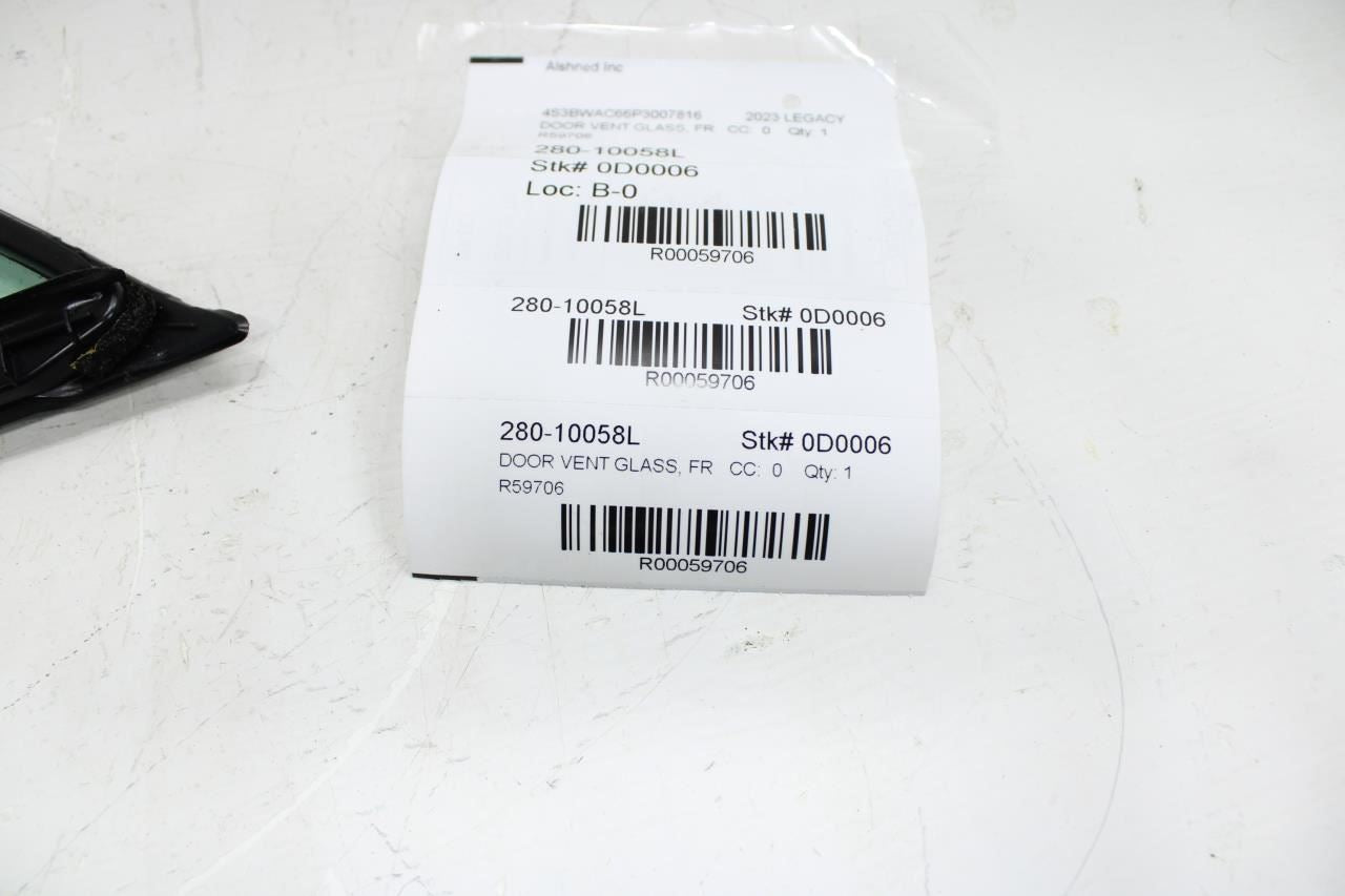 2020-2025 Subaru Legacy Premium FR LH Door Quarter Window Fixed Glass 61284AN01A - Alshned Auto Parts