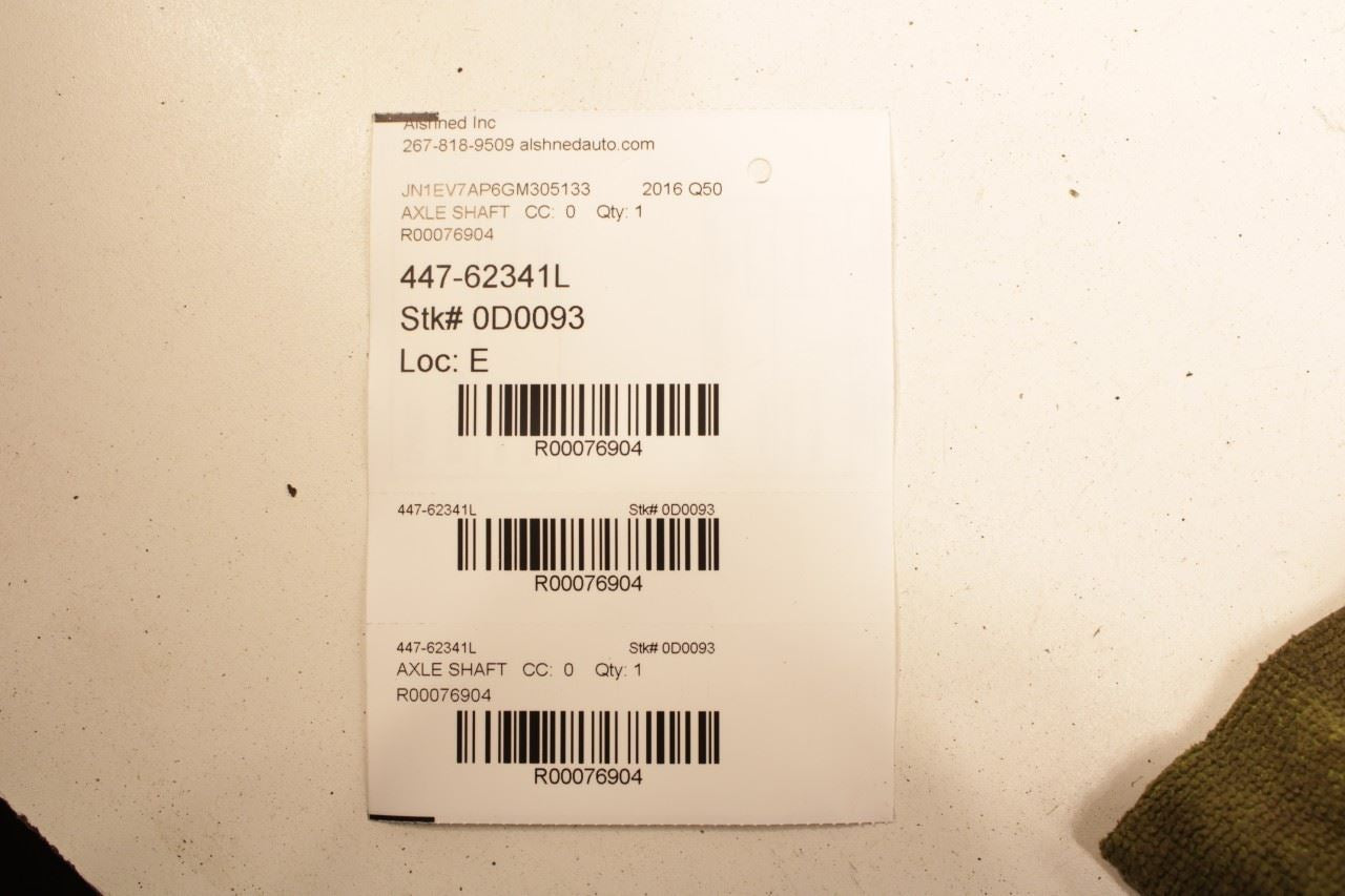 2014-24 Infiniti Q50 Premium RWD Rear Left Driver Side CV Axle Drive Half Shaft - Alshned Auto Parts