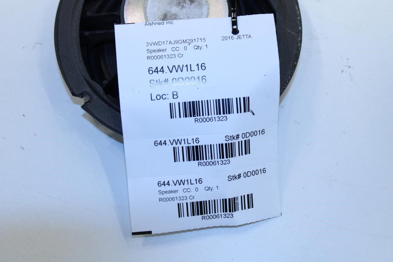2015-2018 Volkswagen Jetta Sport FR LH Door Audio Speaker 5C6-035-454-A *ReaD* - Alshned Auto Parts