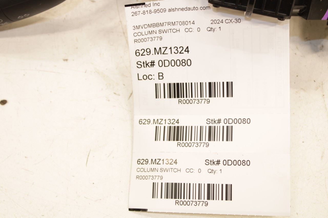 2021-2025 Mazda CX30 S 2.5L AWD Steering Column Light Turn Signal Wiper Switch - Alshned Auto Parts