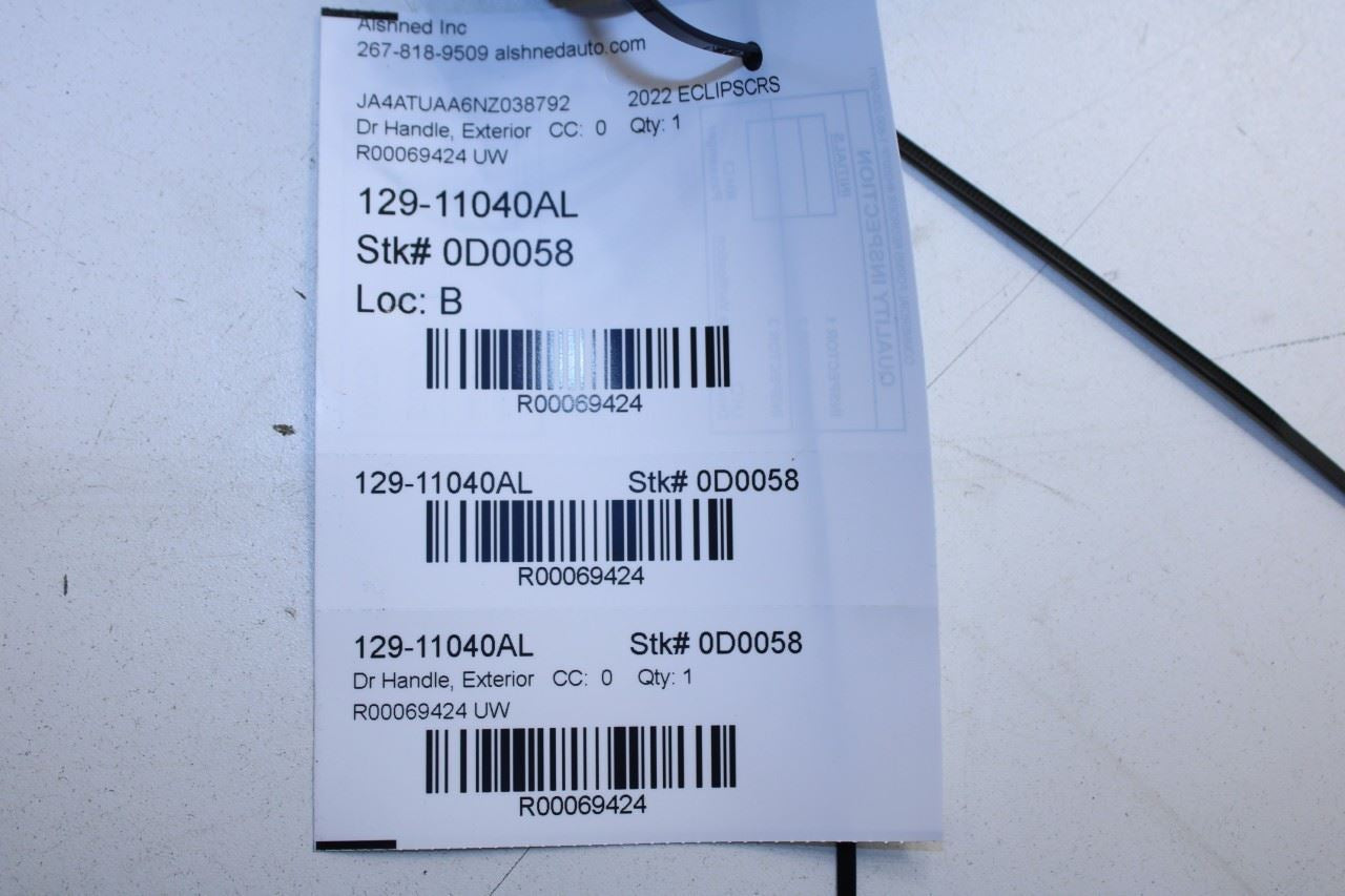 2018-25 Mitsubishi Eclipse Cross ES Front Driver Left Side Door Exterior Handle - Alshned Auto Parts
