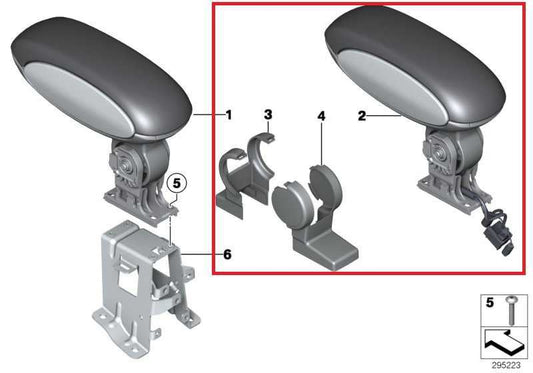 2010-2016 Mini Countryman Cooper S Center Console Armrest Lid and Tray 9811119 - Alshned Auto Parts